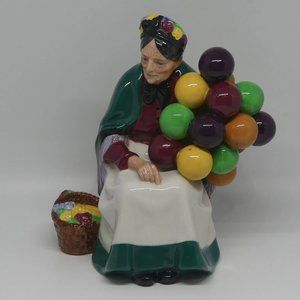 Royal Doulton Figurine The Old Balloon Seller HN1315 Vibrant Colors Excellent